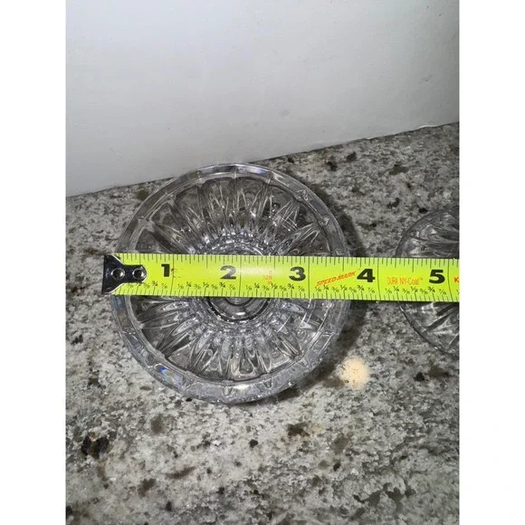 Vintage Royal Limited 24% Lead Crystal Slovenia Taper Votive Candlesticks - Picture 6 of 7